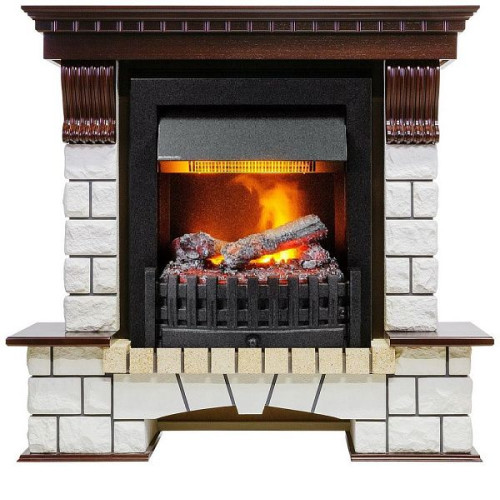 Камин DIMPLEX pierre luxe под danville delux black (темный дуб)