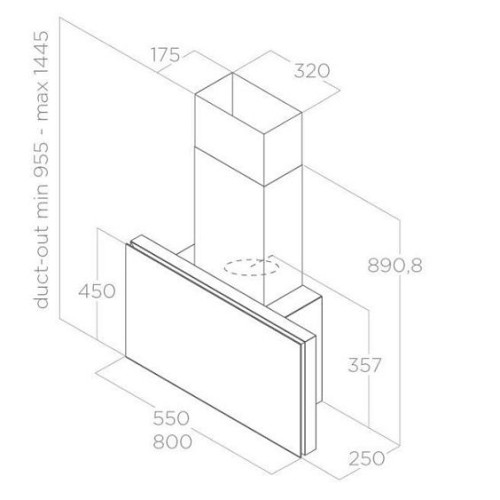 Вытяжка ELICA PLAT BL/F/80