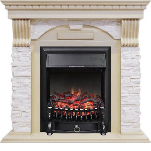 Камин ROYAL FLAME dublin арочный сланец крем под fobos br (слоновая кость)