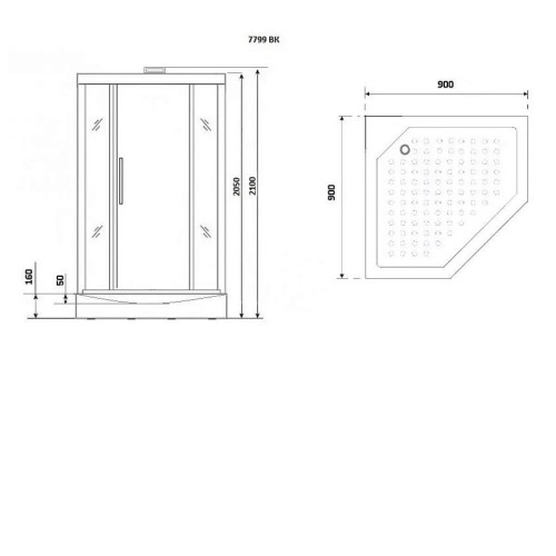 Душевая кабина NIAGARA Lux NG-7799GBK