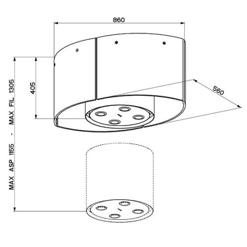 Вытяжка FABER 110.0157.234 NEST (SET)