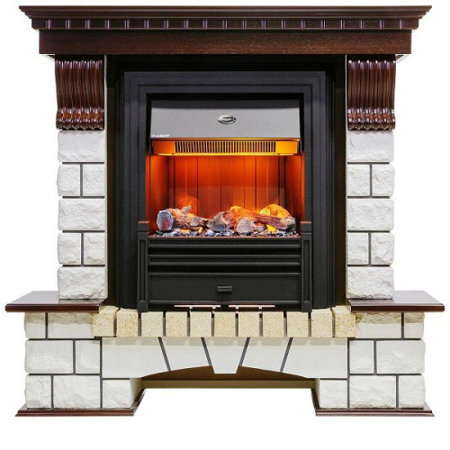 Камин DIMPLEX pierre luxe под brookline black (темный дуб)