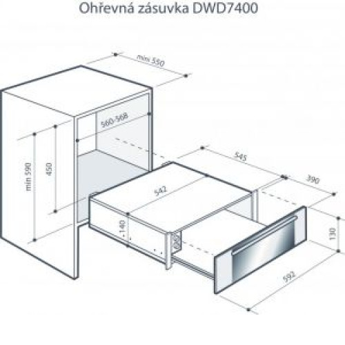 Подогреватель посуды DE DIETRICH DWD7400W