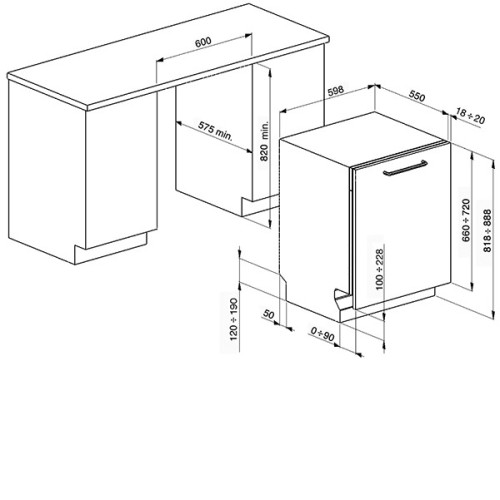 Посудомоечная машина SMEG sta6443-3