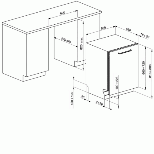 Посудомоечная машина SMEG ST512
