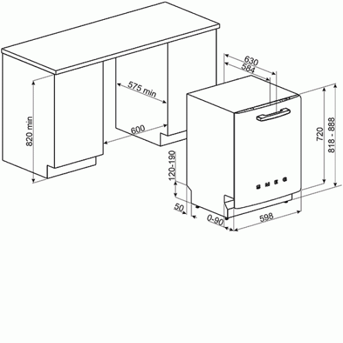 Посудомоечная машина SMEG ST2FABPK