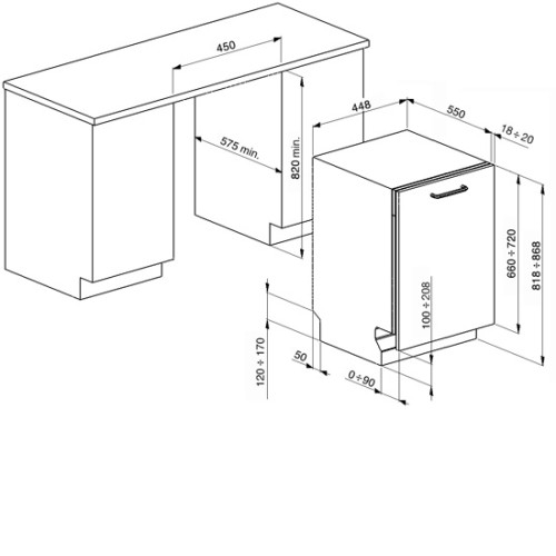 Посудомоечная машина SMEG sta4845