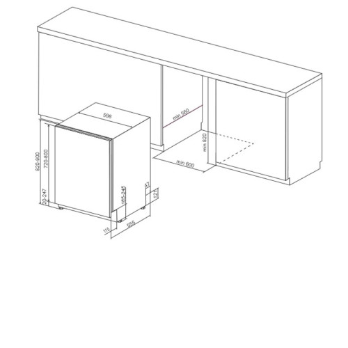 Посудомоечная машина KITCHENAID KDSDM 82143