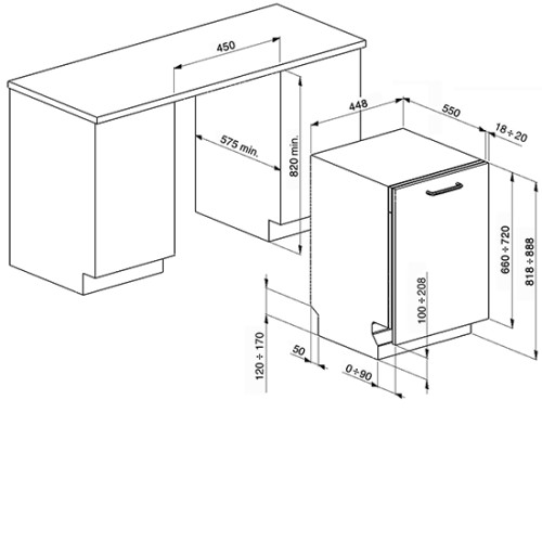 Посудомоечная машина SMEG sta4523