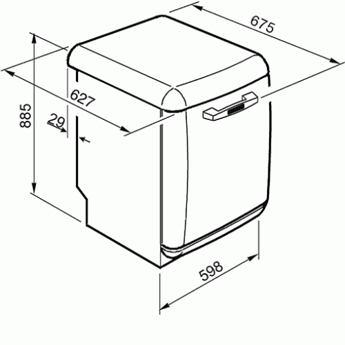 Посудомоечная машина Smeg LVFABSV
