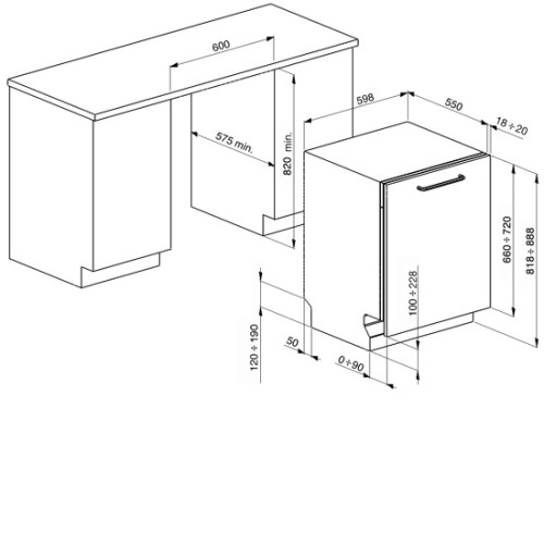Посудомоечная машина SMEG st317at