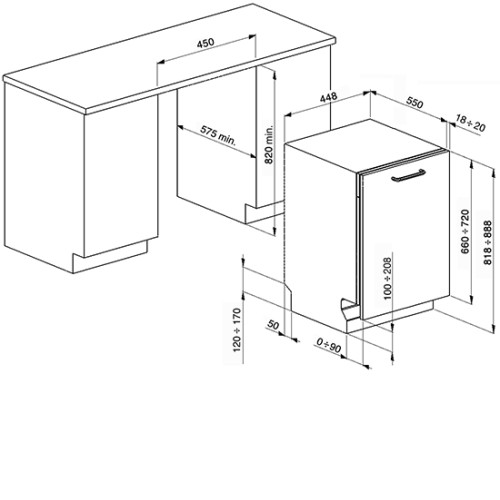 Посудомоечная машина SMEG sta4526
