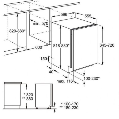 Встраиваемая посудомоечная машина ZANUSSI zdt 92400fa
