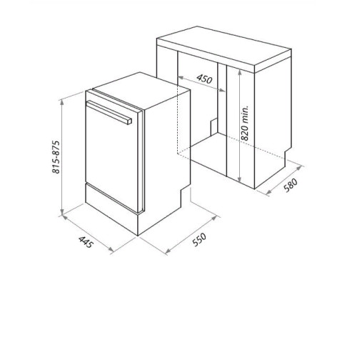 Встраиваемая посудомоечная машина HOMSair DW45L