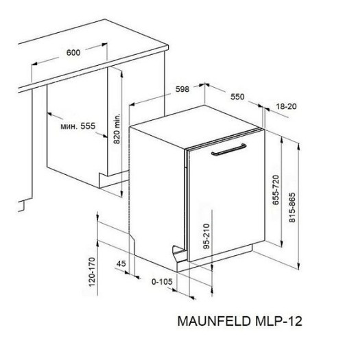Посудомоечная машина Maunfeld MLP-12 im