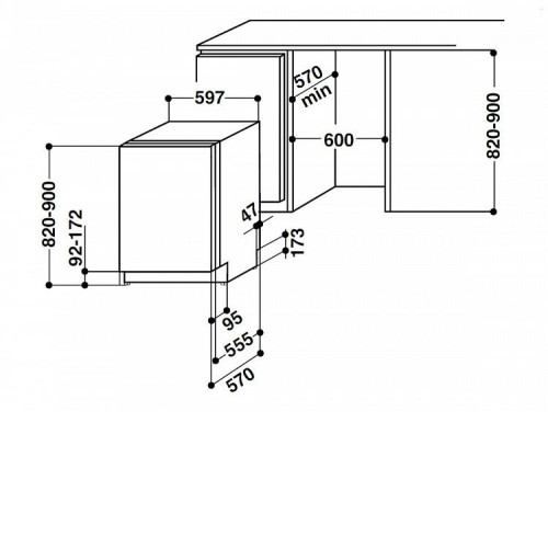 Встраиваемая посудомоечная машина WHIRLPOOL adg 9673 a++ fd