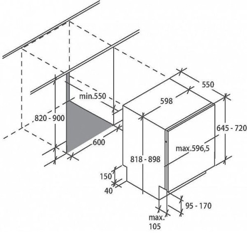 Посудомоечная машина CANDY CDIN 3D632PB-07