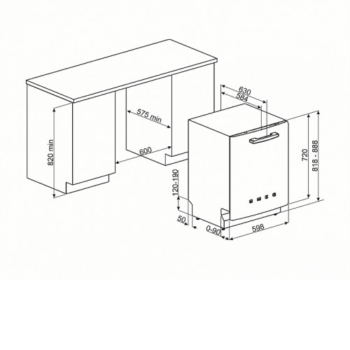 Посудомоечная машина SMEG ST2FABBL2