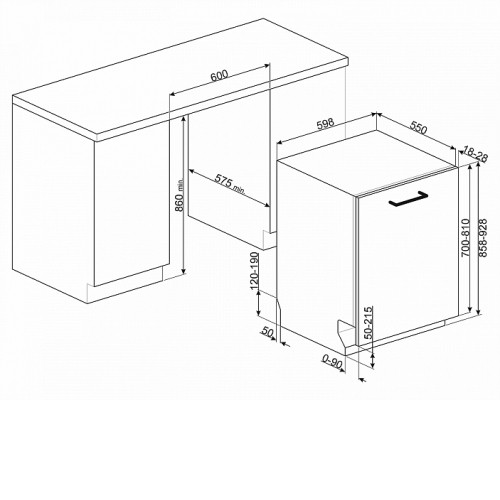 Посудомоечная машина SMEG STL66337L