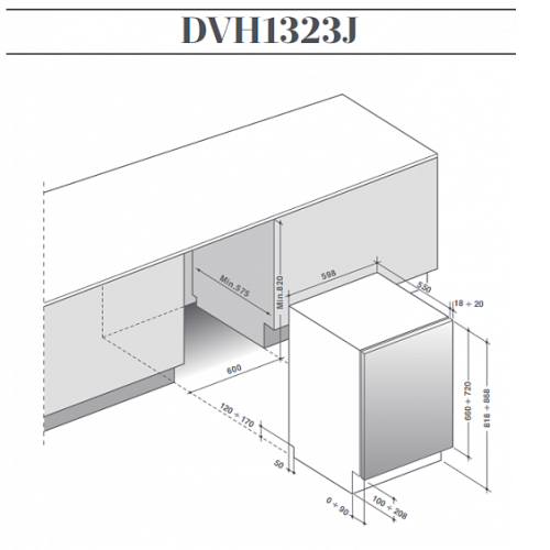 Посудомоечная машина DE DIETRICH DVH1323J