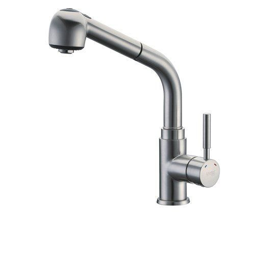 Смеситель WasserKraft Wern 4266 с выдвижной лейкой матовый хром