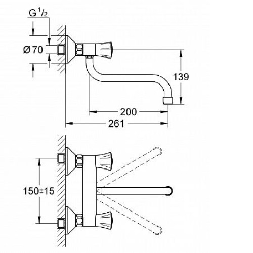 Смеситель GROHE Costa L 31187001 хром