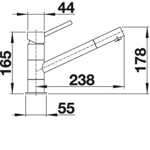 Смеситель для мойки BLANCO KANO 521502 хром