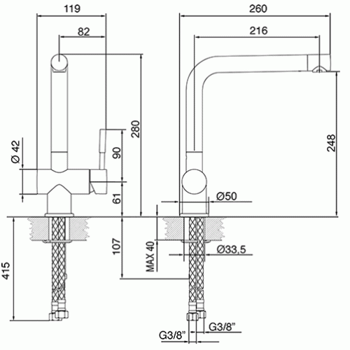 Смеситель SMEG mf22-cr