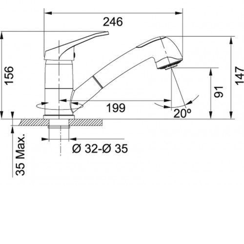 Смеситель FRANKE 115.0275.359 FRANKE Senga белый