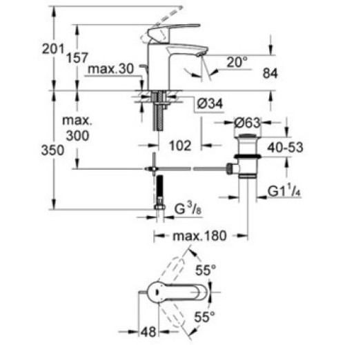 Смеситель для мойки GROHE Eurostyle Cosmopolitan 33552002