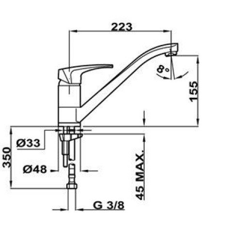 Смеситель TEKA ms1 хром (40911302)