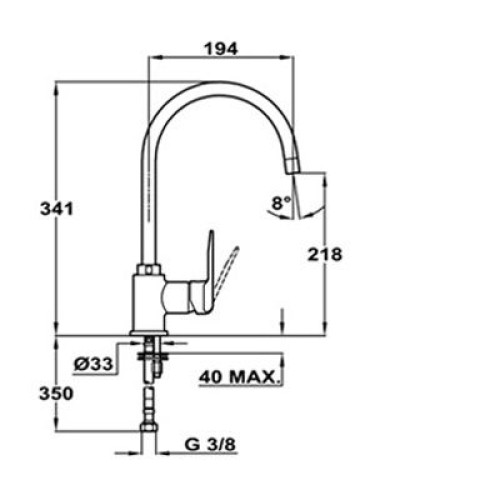 Смеситель TEKA IN995матовыйхром(art.53995121MP)