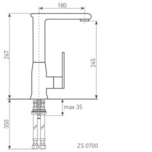 Смеситель ZIGMUND SHTAIN ZS 0700 топленое молоко