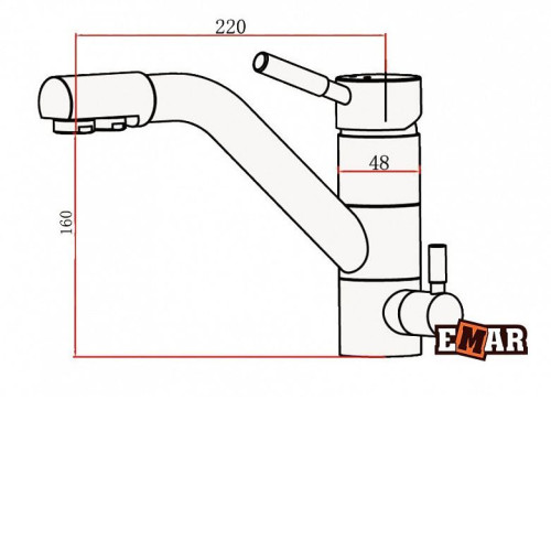 Смеситель EMAR 3008.5 агат