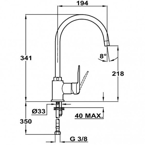 Смеситель Teka IN 995 модный голубой (art.53995120FB)