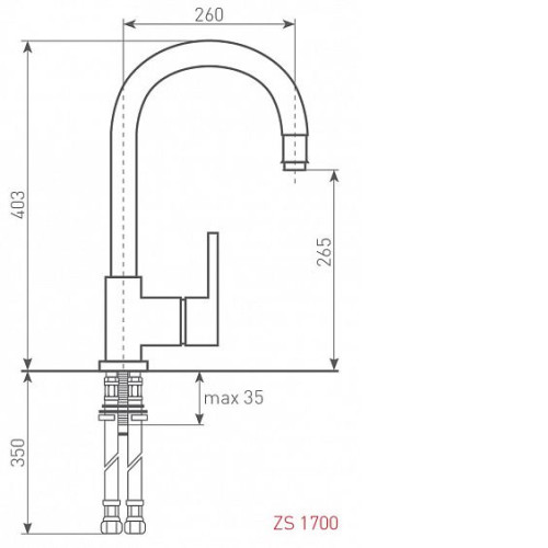 Смеситель Zigmund & Shtain ZS 1700 индийская ваниль