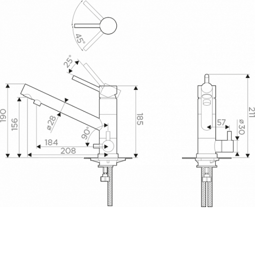 Смеситель Omoikiri Tonami-CA 4994221