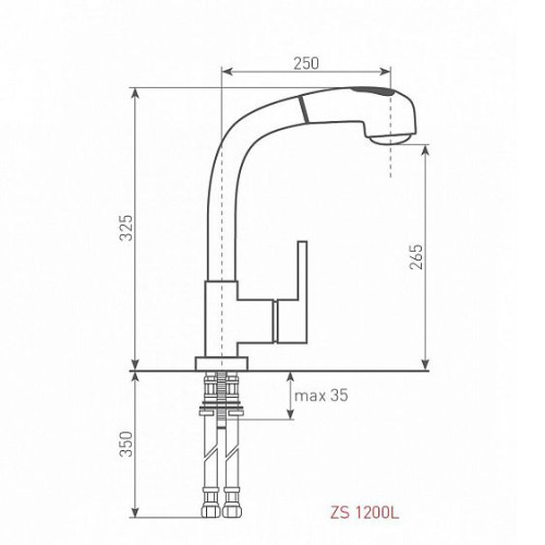 Смеситель Zigmund & Shtain ZS 1200L топленое молоко