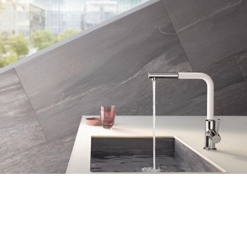 Смеситель KLUDI L-INE 408519375 хром/белый