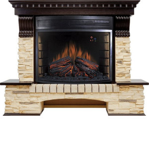 Камин ROYAL FLAME pierre luxe под dioramic 28 сланец (темный дуб)