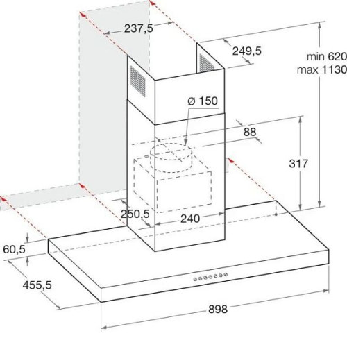Вытяжка HOTPOINT-ARISTON HIBS 9.8F LT X