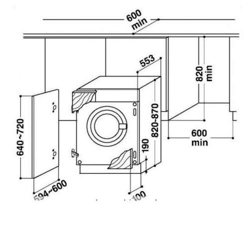 Встраиваемая стиральная машина WHIRLPOOL awo/c 7714