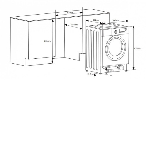 Стиральная машина WEISSGAUFF WMI 6128D