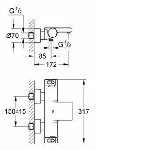 Термостат GROHE Grohtherm 2000 34174001 для ванны с душем