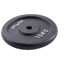 Диск чугунный Starfit BB-204 10 кг d=26 мм черный Диск чугунный Starfit BB-204 10 кг d=26 мм черный
