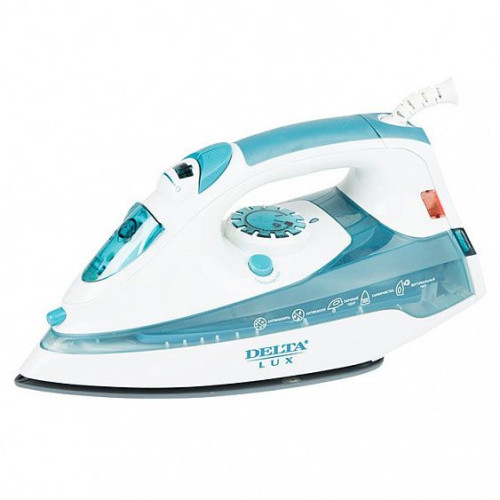 Утюг DELTA LUX DL-710 белый с серо-голубым