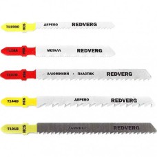 Набор пилок для лобзика Redverg универсальный 5 типов(820411)