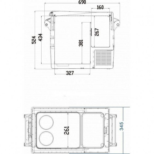 Компрессорный автохолодильник ALPICOOL CF55