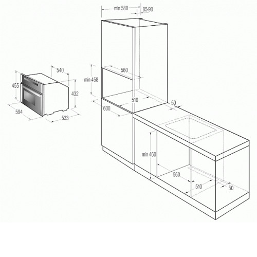 Пароварка встраиваемая GORENJE boc 6322 ax