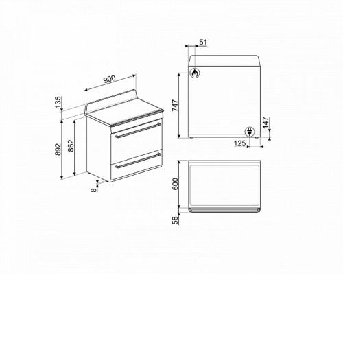 Варочный центр SMEG TR90X9-1